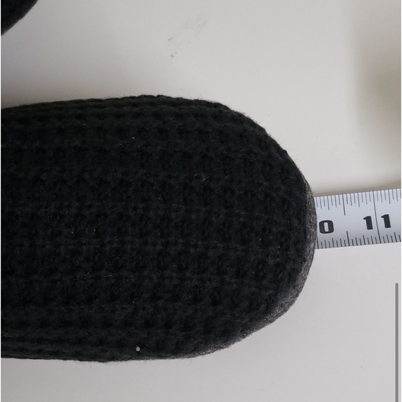 Cuddl Duds Fleece Ankle Bootie Black Slippers NEW - Picture 5 of 6